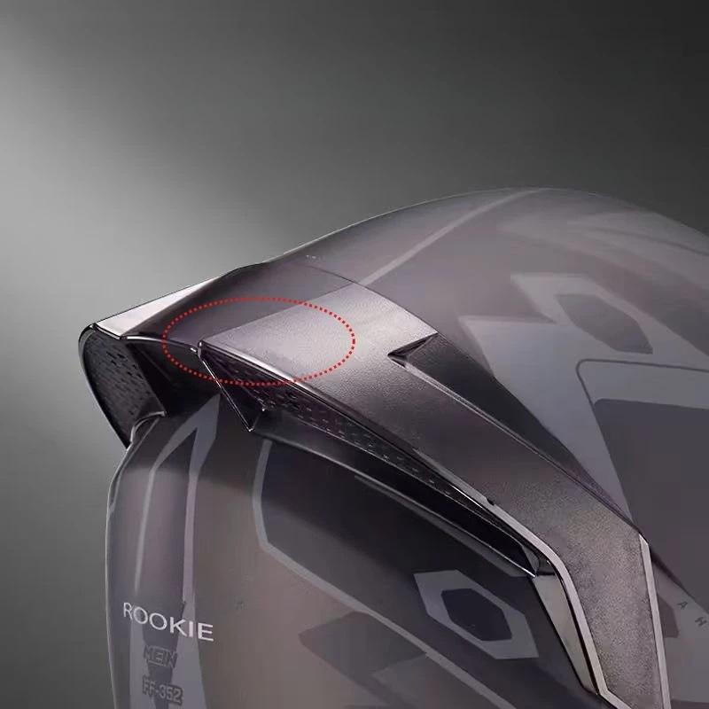 Hot Helmet Accessories Suitable for LS2 FF352 Large Tail Air Vane Combat Radar Track Spoiler Throttle Modified Tail