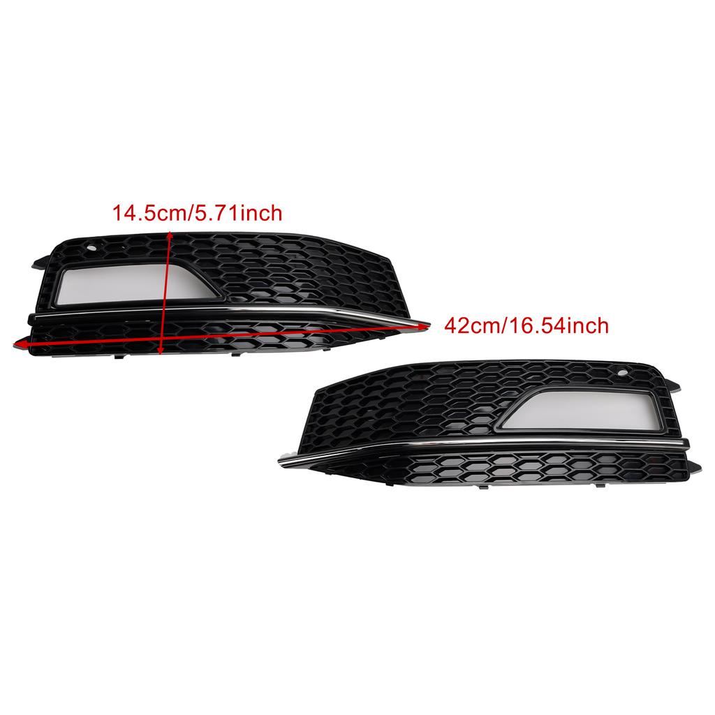 2 STK Støtfanger Tåkelys Lampe Deksel Grill Gitter 8K0807682M 8K0807681L Passer A4 S-line S4 2013-2015