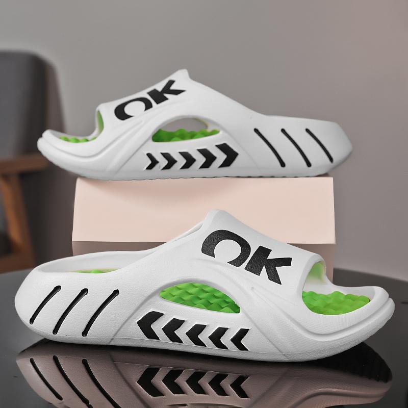 Ciabatte da massaggio estive da uomo, sandali da interno ed esterno, scarpe casual da spiaggia, suola morbida, infradito da uomo, sandali da uomo, taglia grande 47