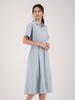 Acud Collar Neck Half Sleeve Dress _Sky