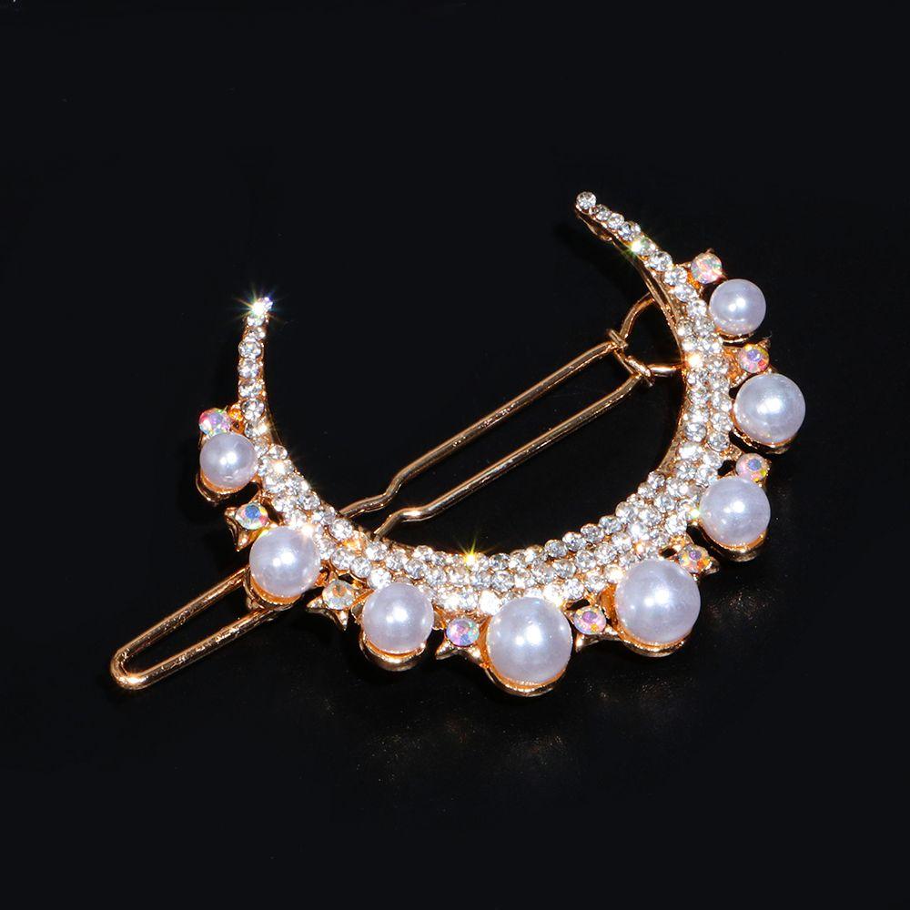 Hair Ornaments Woman Hair Accessories Moon Circle Hairgrip Metal Hairpins Triangle Hair Clip