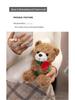 Holiday Gift Plush Teddy Bear with Valentine’s Day Rose Bouquet - Christmas & Graduation Celebration