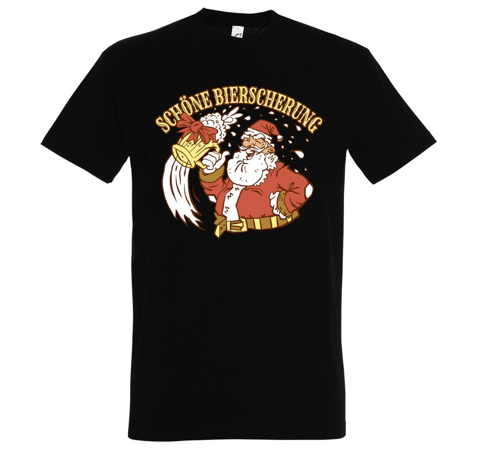 Youth Designz Beautiful Beer Shear Mens T-Shirt Christmas Santa Gift L