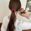 New 3Pcs/Set Cute Sweet Cherry Bow Scrunchies Simple High Elastic Rubber Bands Lady Lovely Hair Bands Women Hair Accessories