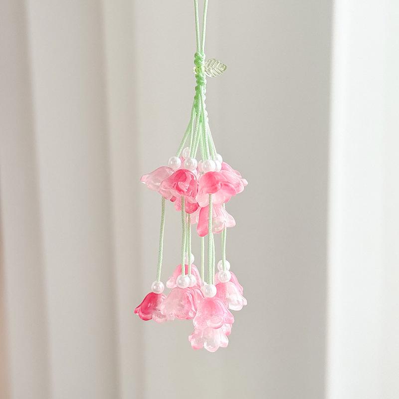 Jellyfish Star Lucky Leaf Wind Chime Keychain & Phone Lanyard Pendant