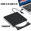 Portable USB 3.0 USB-C External CD DVD Drive DVD +/-RW Burner CD Player Reader Writer Recorder For Laptop Desktop