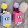 Wall Mounted Toothbrush Cup Cartoon Punch-Free Storage Rack Storage Rack  for Bathroom Accessory