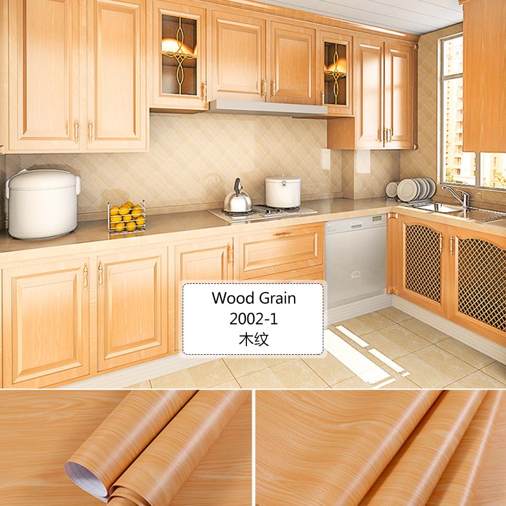 Thickened Wood Grain Self Adhesive Wallpaper Waterproof Wardrobe Tabletop Furniture Refurbished Adhesive Wallpapers 3D