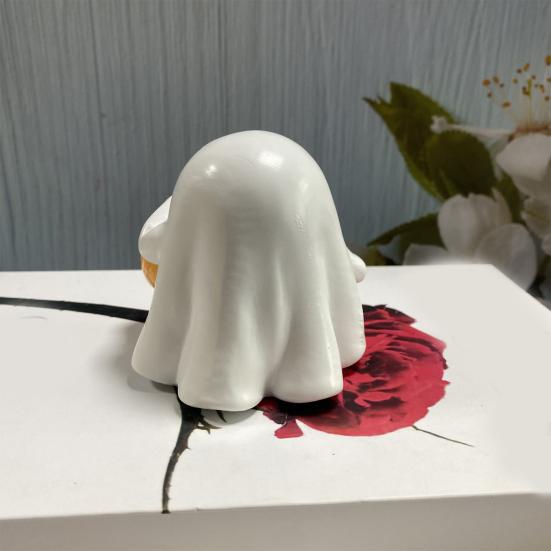 Ghost Ornaments, Halloween Resin Desktop Ornaments, Hanging Pumpkin Basket Design, Desktop Decor for Party Holiday