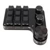 Mini Keypad 9 Keys 3 Knobs RGB Backlit Blue Switch Plug and Play Programmable Keypad for Gaming Office Media