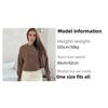 Einfarbiger Rundhals-Pullover für Damen | Weiches Strickoberteil | Lässige lockere Passform