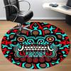 1pc Tribal Mask Office Round Area Rug, Under Office Chairs Bedroom Living Room Home Decor, Room Deco