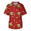Men's Casual Short-Sleeved V-Neck Printed Front Pocket Top