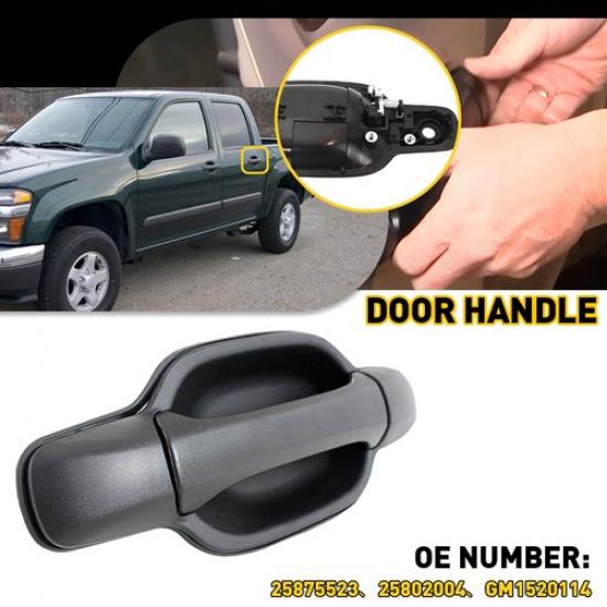Door Exterior Handle For Colorado 04-12 Chevrolet Rear Left Driver Side Set