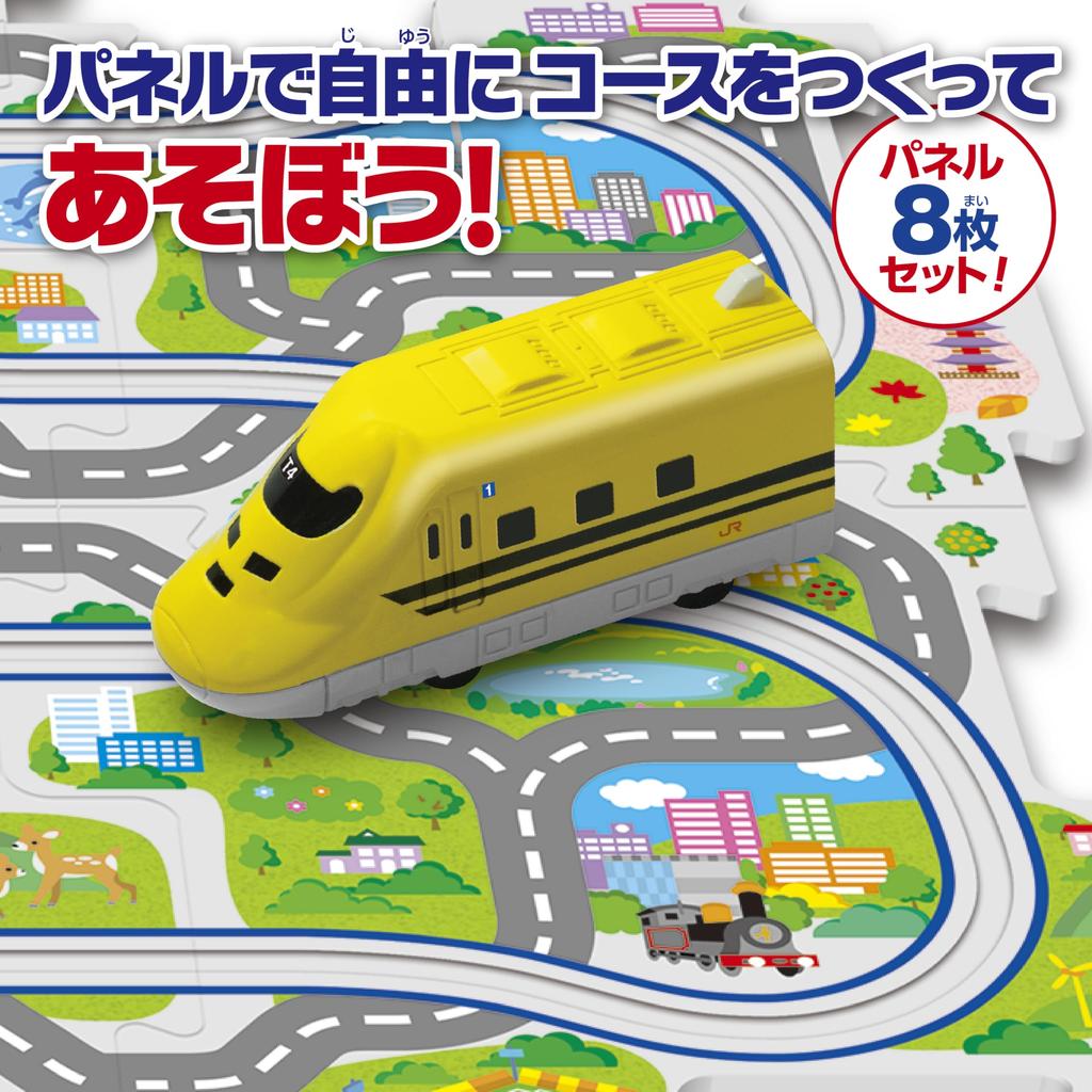 Masudaya Corporation Panel World Running! 923 Series Doctor Yellow Toy Vehicle Boys' Toy for Ages 3 and Up Battery Operated 480-1745