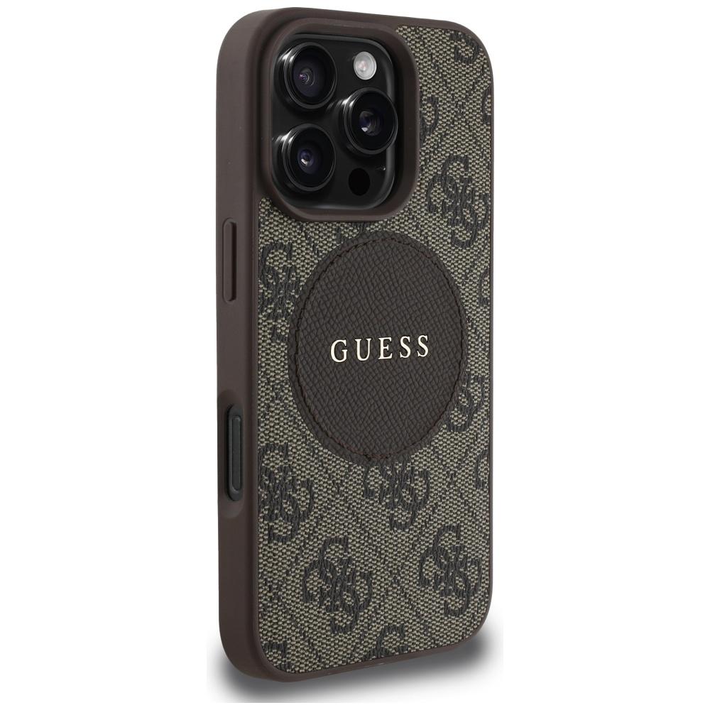 Etui Guess 4G Circle Classic Logo        Magsafe Do Iphone 16 Pro Max Brązowy
