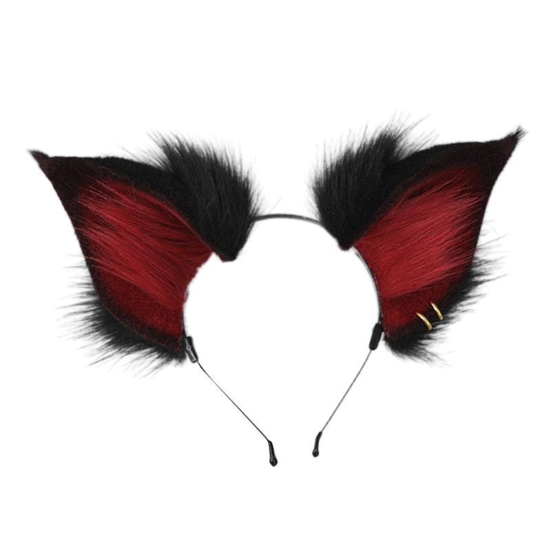 Cute Fox-Anime Beast Tail Handmade-Fox Ear Headband Lovely-Fox Tail Themed Party Costume Cosplay Props for Festivals