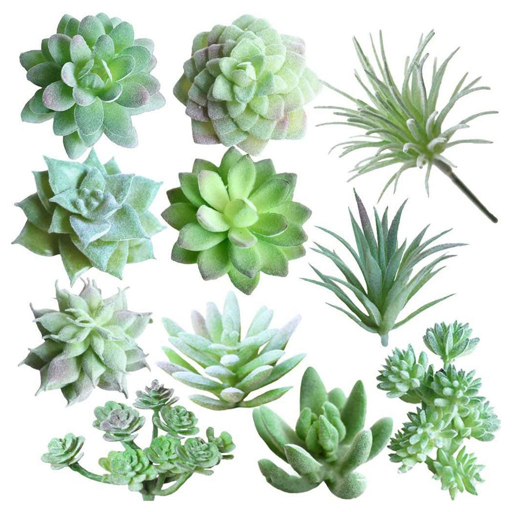 Realistic Artificial Potted Plant Arrangement 11Pieces Miniature Artificial Potted Plant For Indoor and Outdoor Use