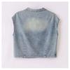 Summer Women Denim Two Piece Set Vintage Embroidered Wide Leg Shorts Chinese Fashion