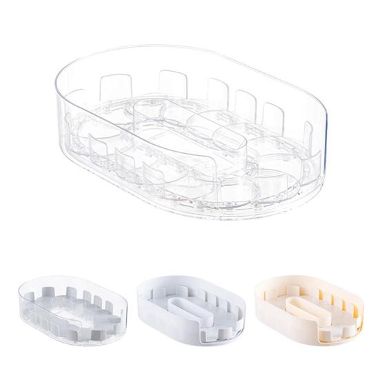 Fridge Storage Box Spice Rack 360-Degree Rotatable Design Large Capacity Transparent Turntable