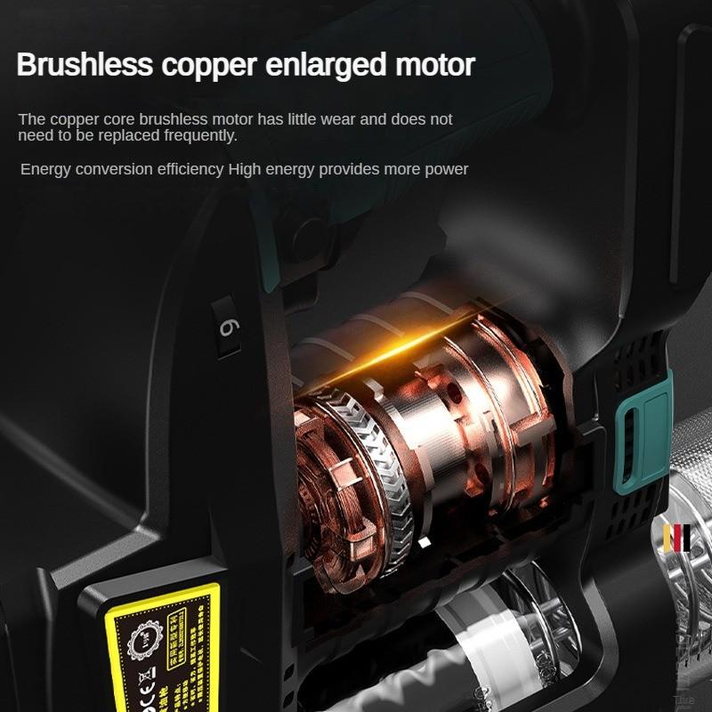 Brushless Electric Grease Gun Rechargeable Professional Excavator Greaser Full Automatic Dual Purpose Lubricating Oil Injector