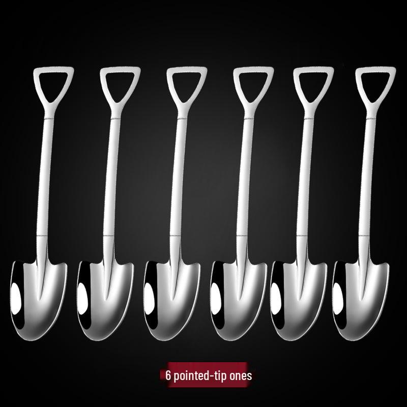 Stainless Steel 304 Watermelon & Dessert Shovel Spoon - Creative Ice Cream Teaspoon