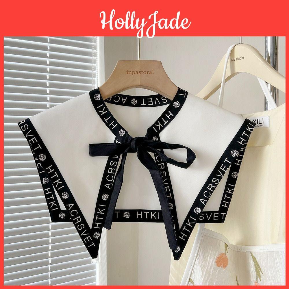 Fake Detachable Shirt Women Collar Ladies Floral Pattern False Fake Collar Vintage Half Shirt Necklace Shawl Shoulder Wraps