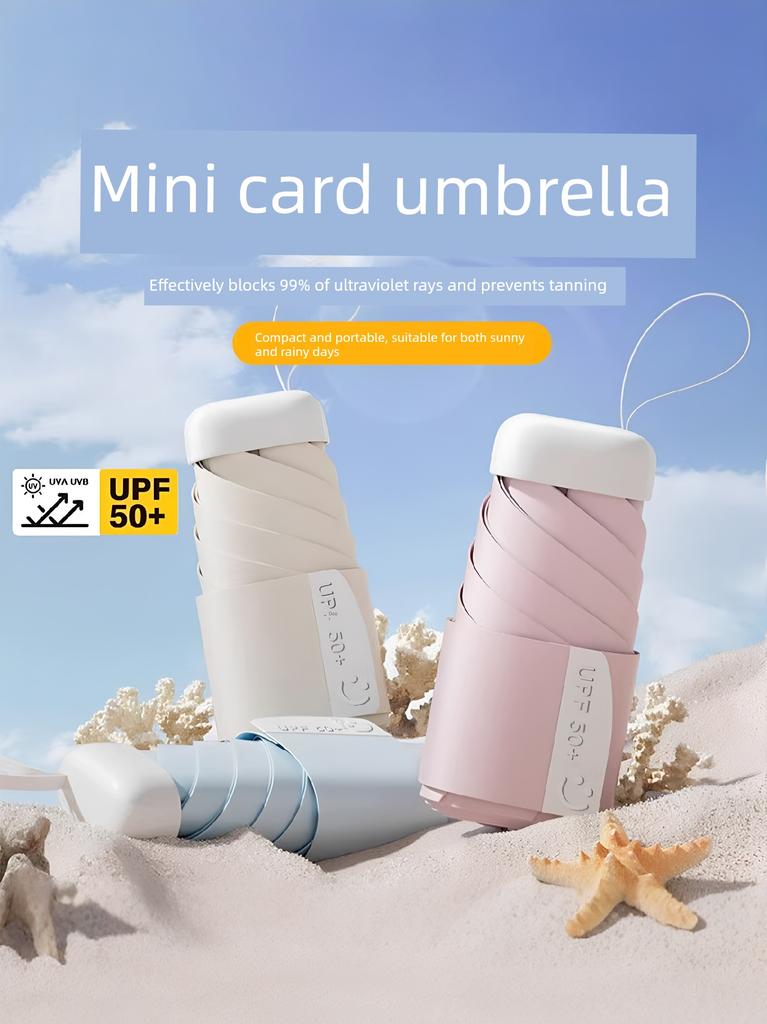 Umbrella Mini Compact Sun Protection Parasol 40% off Uv Protection Ultra-Light Portable Capsule Sun Umbrella for Both Rain and Sun