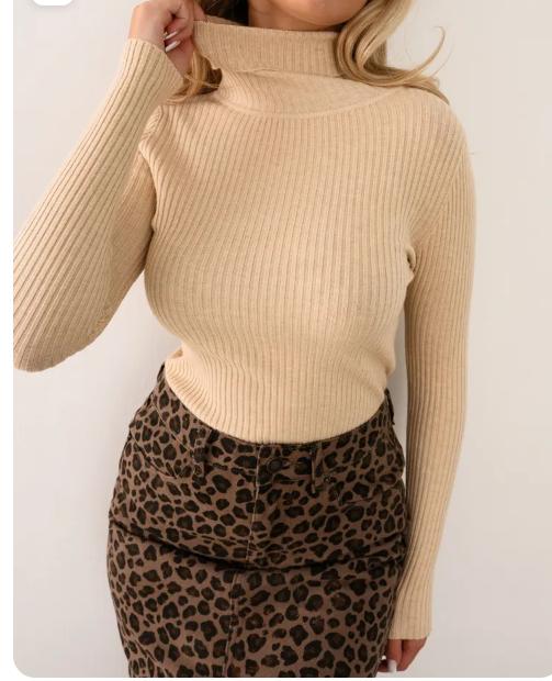 turtleneck sweater knit base layer one size