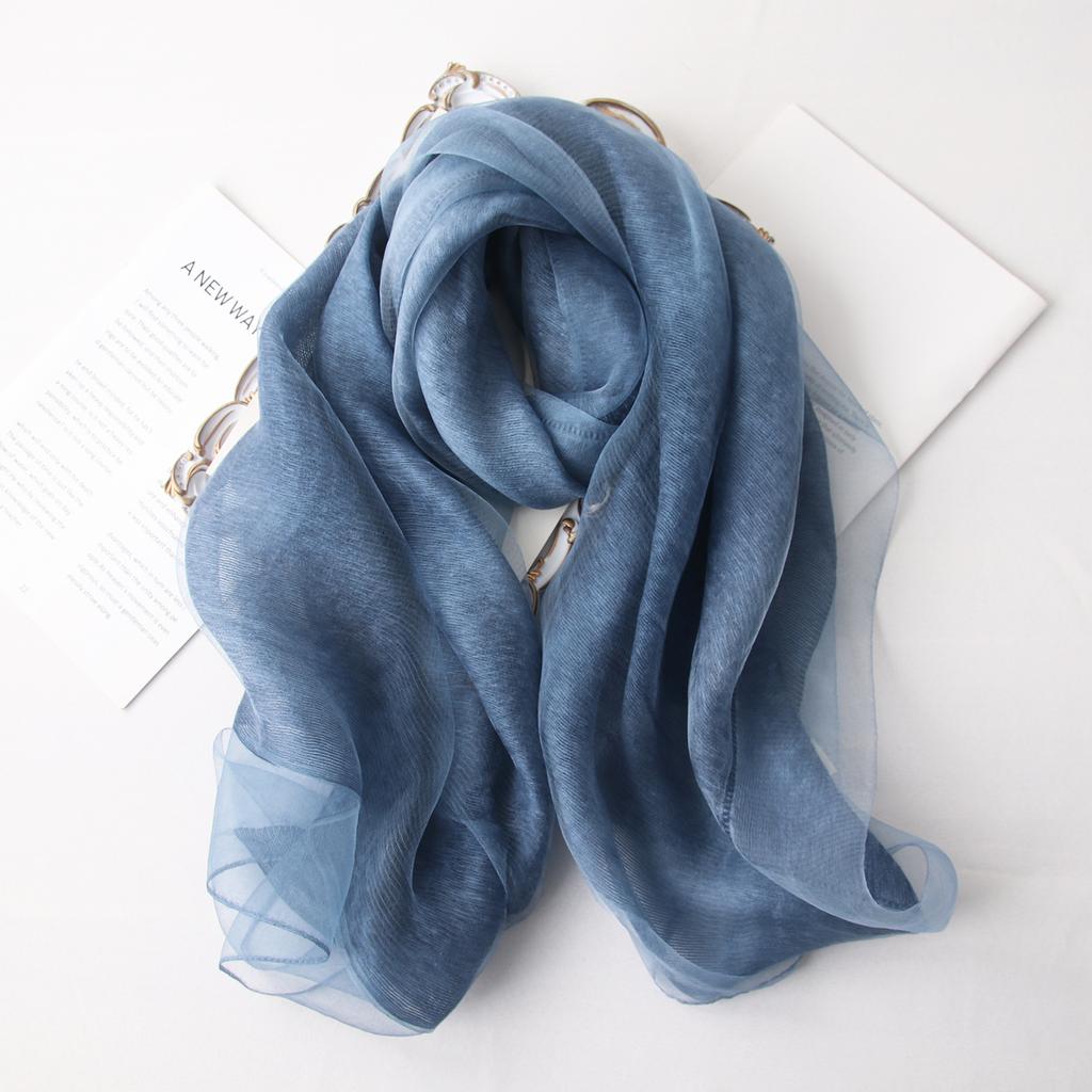 Spring New Double-layer Thin Silk Wool Fluffy Scarf Autumn and Winter Versatile Fashion Mulberry Shawl Women