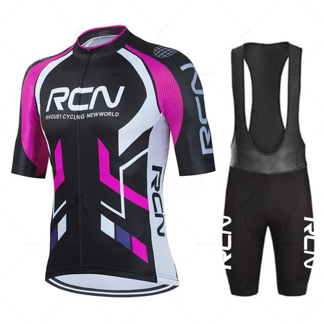 2023 Rcn Team Cyklistický dres s krátkým rukávem Prodyšný Mtb Maillot Ciclismo Outdoor Sports Bib Kalt Letní cyklistické oblečení