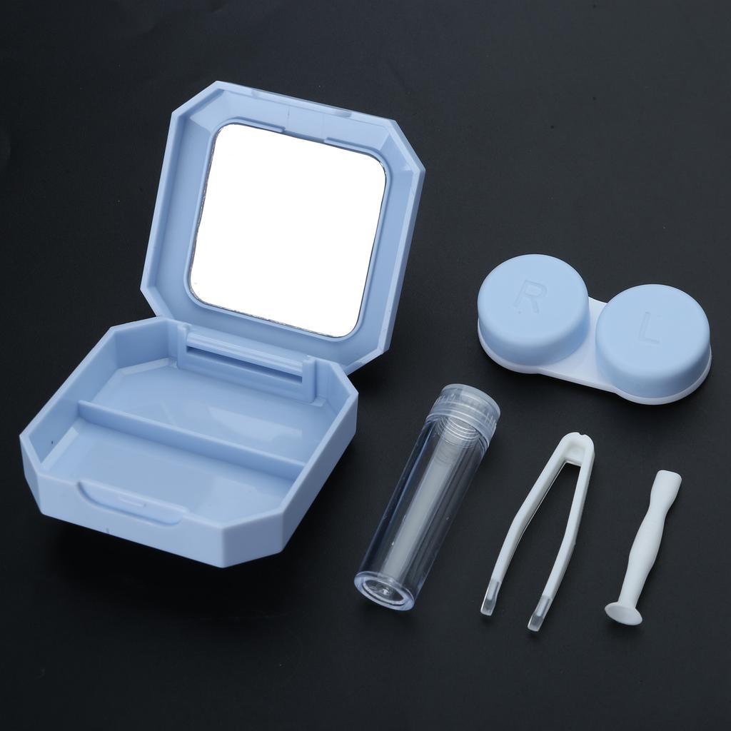 Portable Contact Lenses Case Remover Tool with Cover Travel Easy Carry Plunger Suction Cup Applies Contacts Safely