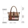 Aidrani  New Women's Plaid Handbag Mini Style Made of Canvas and Cowhide Materials Brown