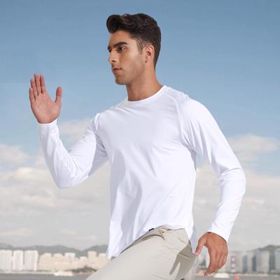 Di Jia Men's Quick-Dry Long-Sleeve Sun Protection Shirt for Running, Fitness, and Mountain Climbing
