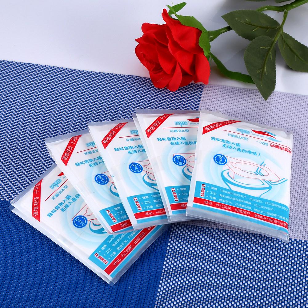 50pcs Lot Convenient Travel Disposable Toilet Seat Cover Mat 100percent  Waterproof Toilet Paper Pad