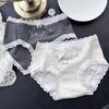 Ladies Spring Summer Cute Cotton Letter Lace Thread Wrap Hip Panties