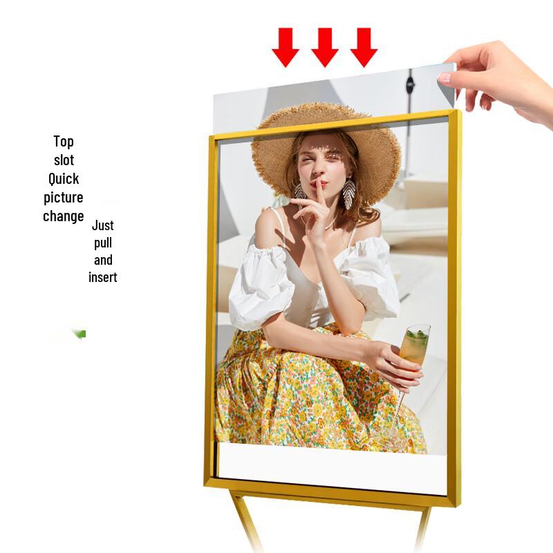 NaiDuo Stainless Steel Titanium Gold Outdoor Floor Display Stand