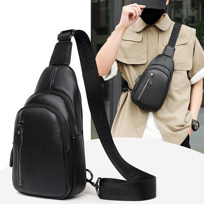 Borsa a tracolla Messenger per uomo e donna vera pelle a tracolla a spalla pacchetto da viaggio nero designer borsa da petto