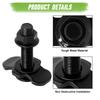10pcs L Track Double Lug Threaded Stud Nut Fitting Tie Down Used with L Track Rail for Trailer Truck Bed Cargo 3/8-24 45mm