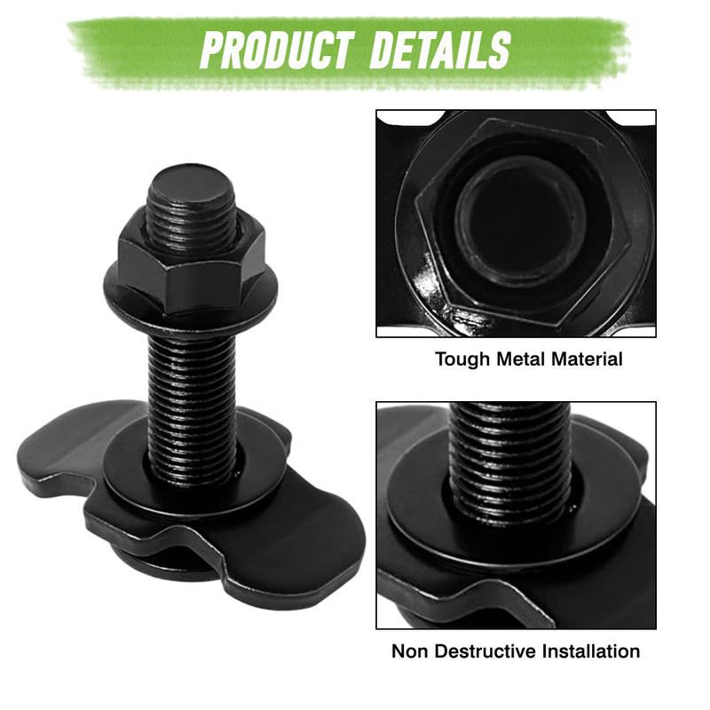 10pcs L Track Double Lug Threaded Stud Nut Fitting Tie Down Used with L Track Rail for Trailer Truck Bed Cargo 3/8-24 45mm