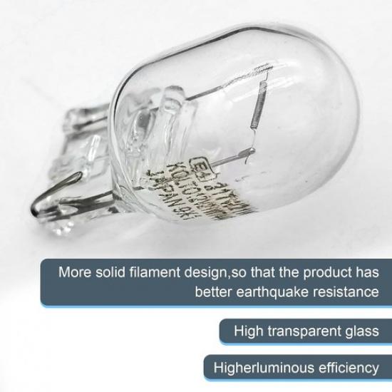 10 PCS Turn Signal Bulb, Quartz Glass Waterproof Lamp Housing White #7440