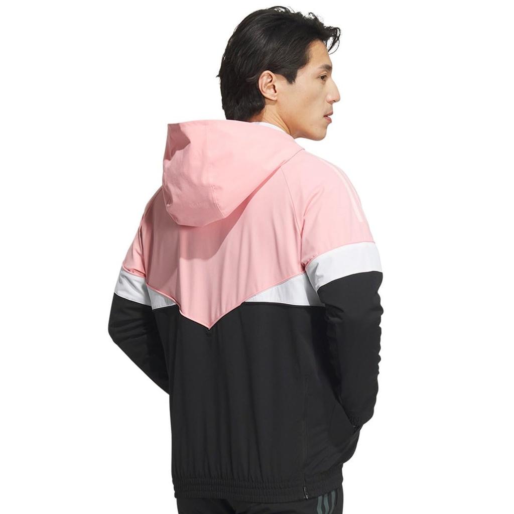 Golf Hoodie Twisted Weave Archive Design Side Zip Half Zip Long Sleeve Hoodie Semi Pink [Adidas Golf] Men's Spark/Black