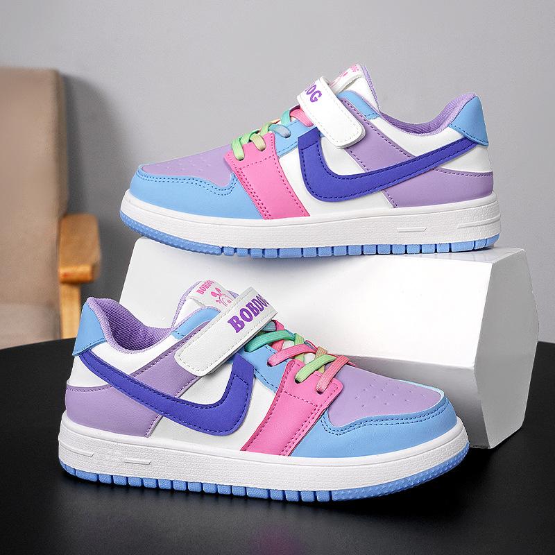 Babu Bean Classmate Boys Sneakers Spring and Autumn New Leather Surface Waterproof Single Shoes Children's Shoes Medium and Older Children 2025