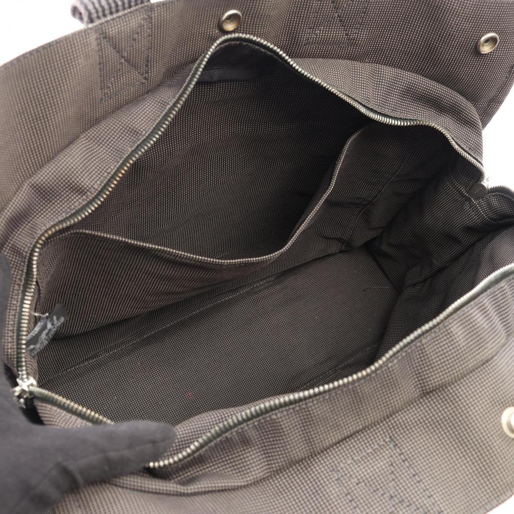 Used HERMES HerlineMM Tote Bag canvas Nylon canvas Gray Used unisex