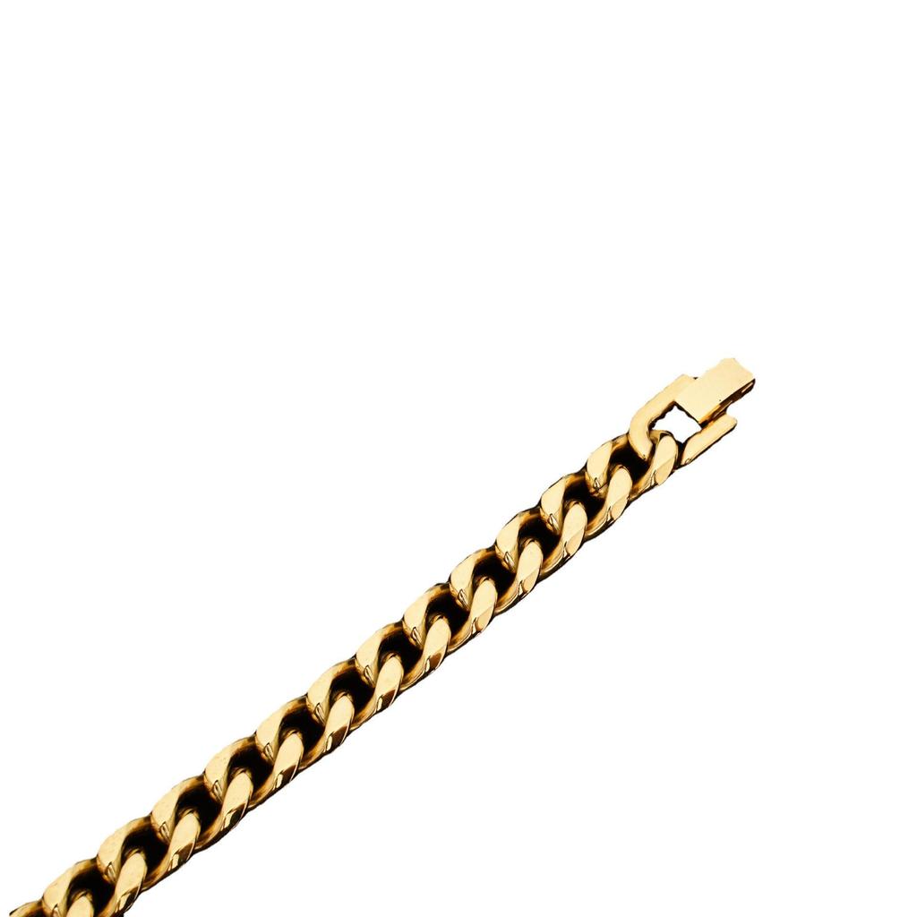 Bracelet Chaîne Cubaine en Acier Inoxydable Poli - Design Minimaliste Hip-Hop pour Hommes et Femmes