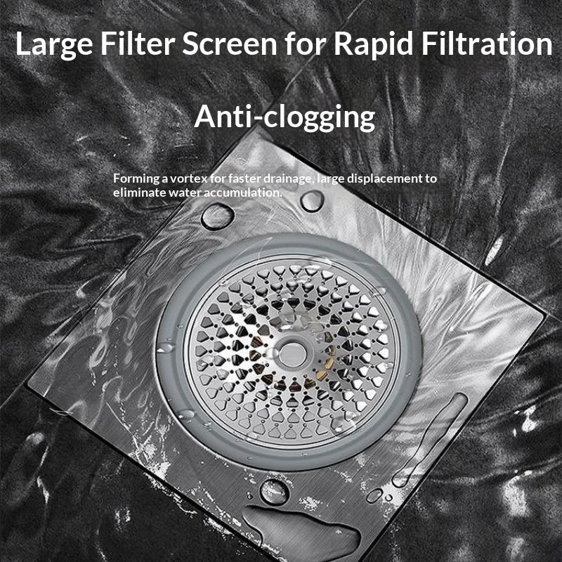 Stainless Steel Floor Drain Strainer Anti Odor Insect Proof Universal Fit for Laundry Bathroom Shower Kitchen