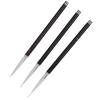3PCS Black Nail Art DIY Brush Set Nylon Hair Nail Art Liner Brushes  Home Salon