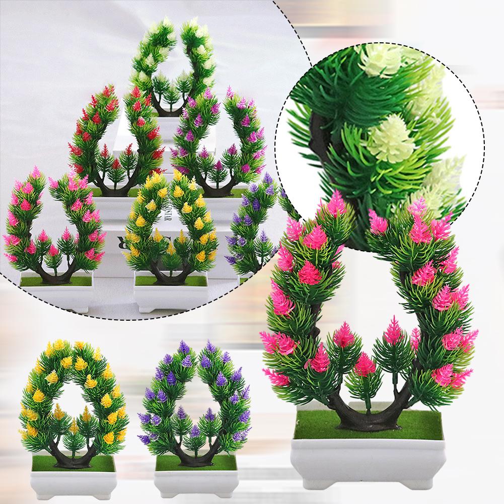 Plastic Artificial Bonsai Restaurants Weddings 22*12cm