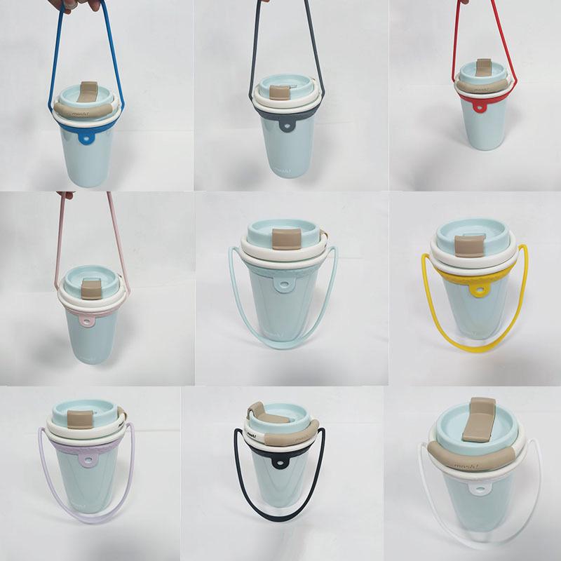 Portable Drink Carrier Holder Tea Silicone Rope Cup Accessories Coffee Cup Carry Straps Bottle Carrier Holder Cup Lanyard