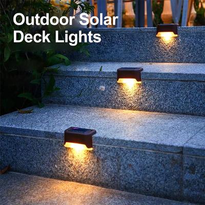8 stücke Solar Deck Lichter Außen Schritt Lichter Wasserdichte Led Solar Lampe für Geländer Treppen Schritt Zaun Hof Terrasse und Pathway